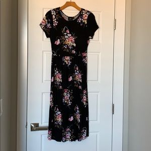 ASOS maternity dress black floral US size 4